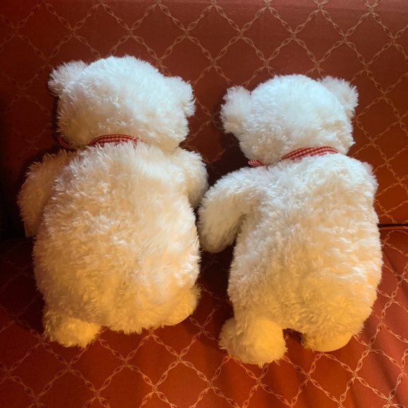 2 Hallmark "From My Heart" White Bear Plush/Heart Gift Zip Bag - Picture 3 of 16